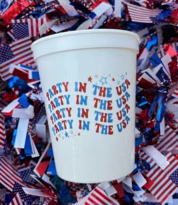 4th of July Red, White and Blue Watercolor Cups (Multiple Styles)