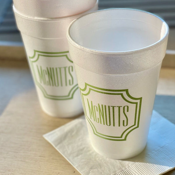 Personalized Styrofoam Cups